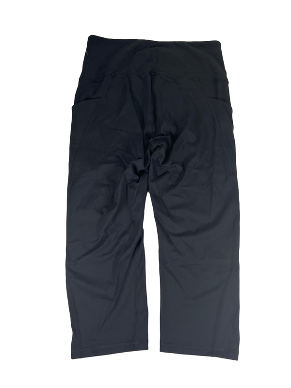 Ododos Women's Black Pull On High Rise Pocket Yoga Capri Leggings - L image 2