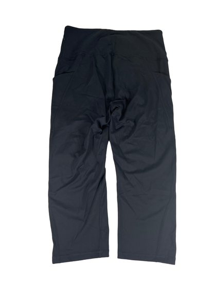 Ododos Women's Black Pull On High Rise Pocket Yoga Capri Leggings - L image 2