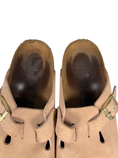Birkenstock Women's Tan Boston Suede Leather Clogs  - 40/US 9-9.5 Narrow image 3