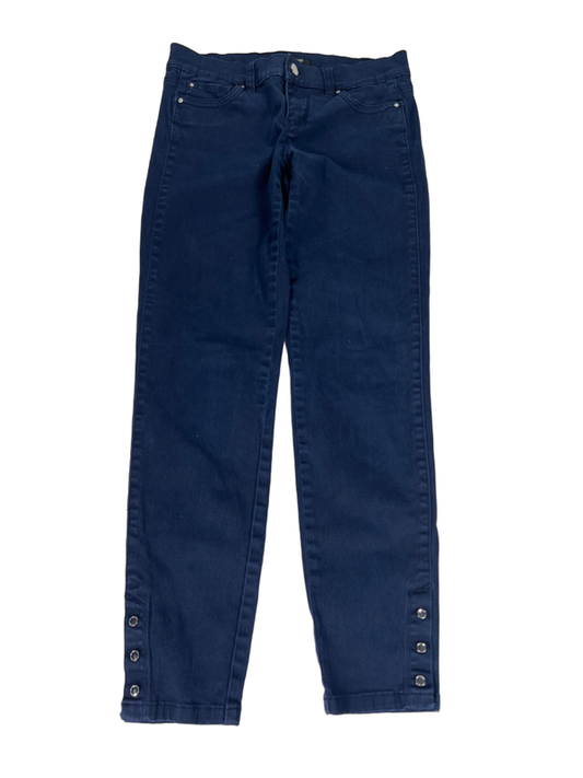 White House Black Market Women's Blue Skimmer Button Ankle Jeans - 2