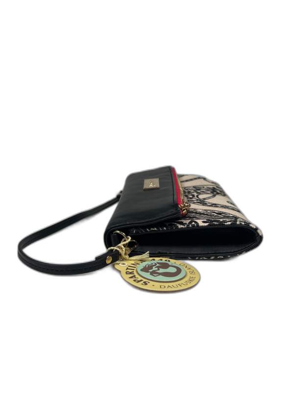 Spartina 449 Black/Beige Daufuskie Island Multi-Pocket Wristlet Clutch image 3