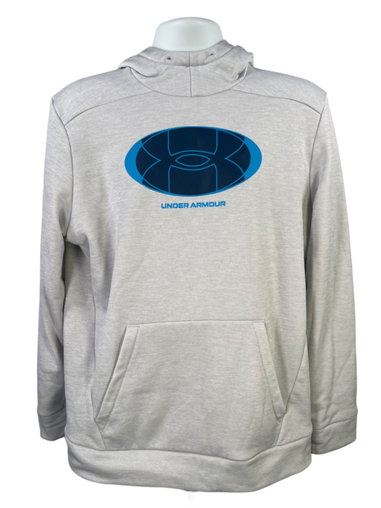 Under Armour Men's Blue Loose Fit Fleece Lined Pullover Sweatshirt - M