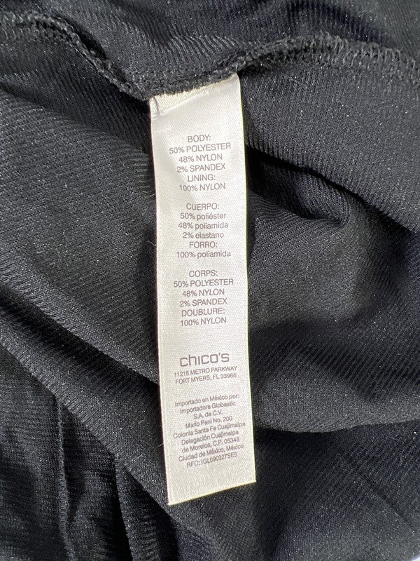 Chico’s Women’s Black & Gold Foil Lace Top - 1/US 8 image 4