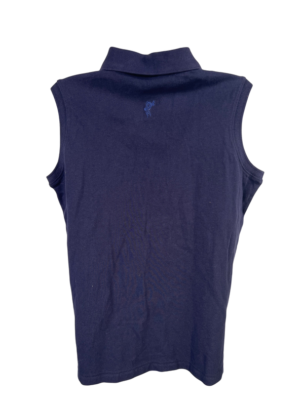 Ashworth Women's Blue Cotton Sleeveless Polo Shirt - M image 2