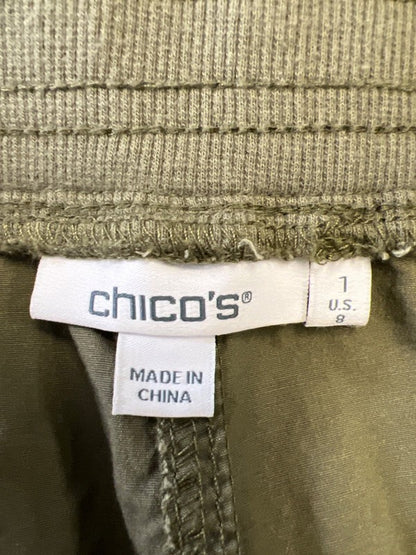 Chico's Women's Green Pull On Ankle Side Pocket Pants - 1/US 8 image 3