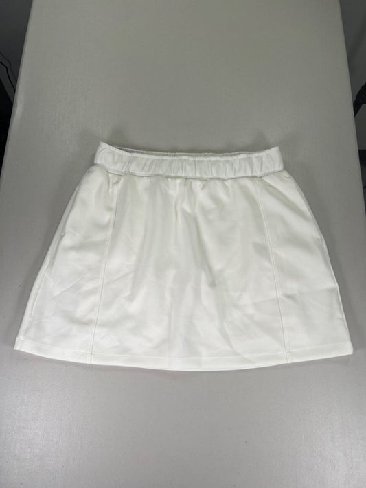 Mondetta Women's White Performance Luxury Pull On Lined High Rise Skort - M