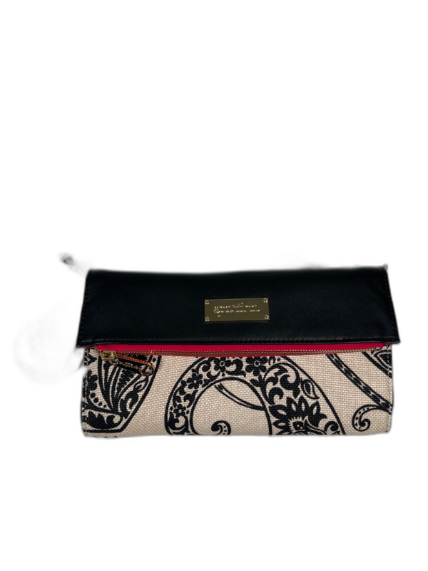 Spartina 449 Black/Beige Daufuskie Island Multi-Pocket Wristlet Clutch