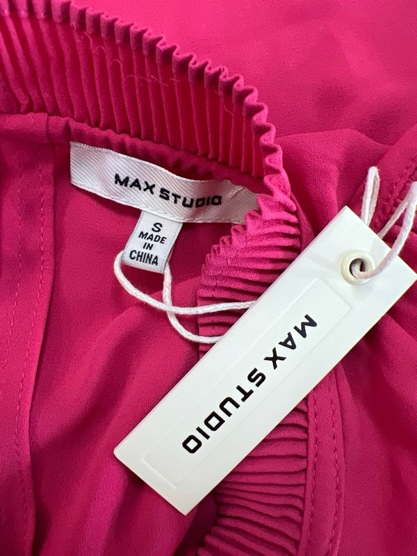 Max Studio Women's Pink Ruffle Trim Crepe Blouse - S image 3
