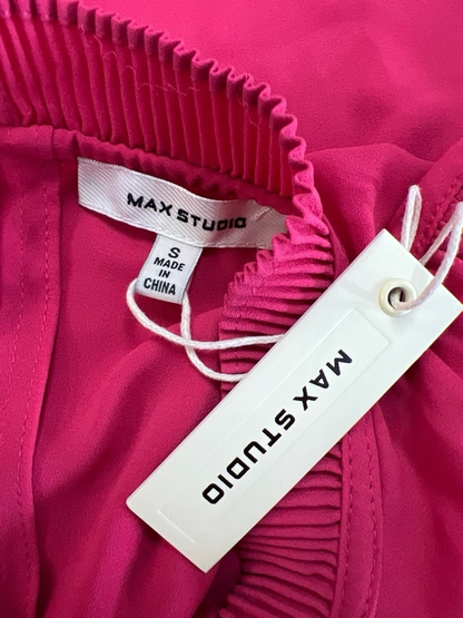 Max Studio Women's Pink Ruffle Trim Crepe Blouse - S image 3