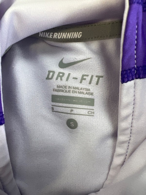 Nike Women's Purple 1/4 Zip Long Sleeve Running Shirt - S image 3