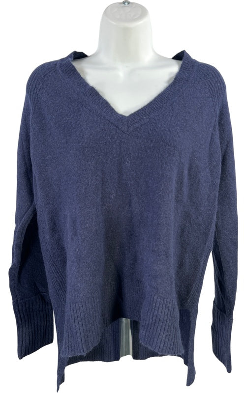 J.Crew Women’s Navy Blue Long Sleeve Wool V-Neck Pullover Sweater - XS image 2
