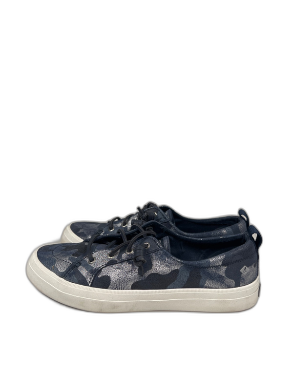 Sperry Women's Blue Metallic Crest Vibe Camo Slip On Sneakers - 8 image 5