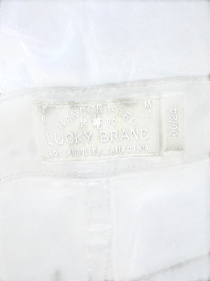 Lucky Brand Women's White Embroidered The Roll Up Denim Jean Shorts - 00/24 image 3