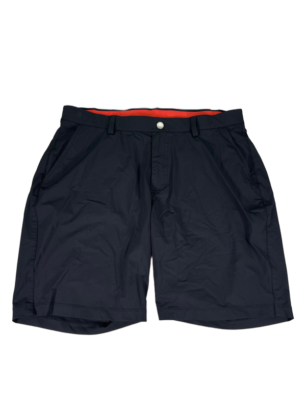 Redvanly Men's Black Stretch Waist Performance Golf Shorts - L