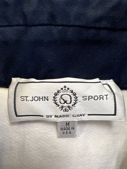 St.Johns Sport Women's Blue Coastal Sail Boat Sceen Full Zip Jacket - M image 3