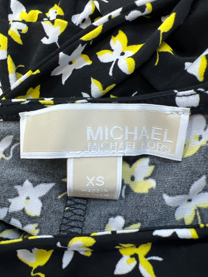 Michael Kors Women's Black/Yellow Floral Sleeveless Sheath Dress - XS image 3