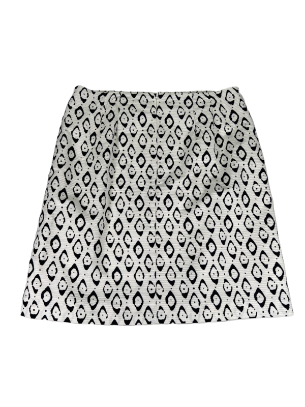 Ann Taylor Women's White/Black Textured Straight Skirt - 6 image 2