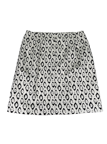 Ann Taylor Women's White/Black Textured Straight Skirt - 6 image 2