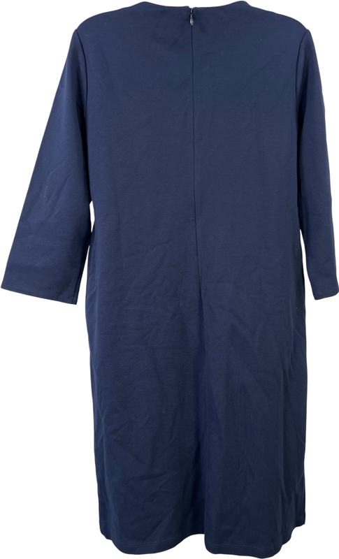 Chico’s Women’s Blue 3/4 Sleeve Lace Up Sheath Dress - 0.5/IS S image 2