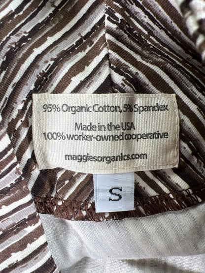 Maggies Organics Women's Brown Stretch Roast Birch Pull On A-Line Skirt - S image 3