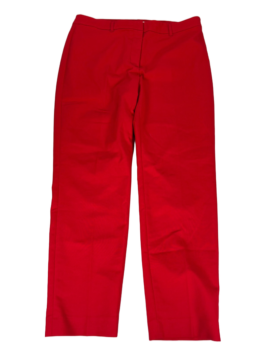 White House Black Market Women's Red Slim Ankle Dress Pants - 10