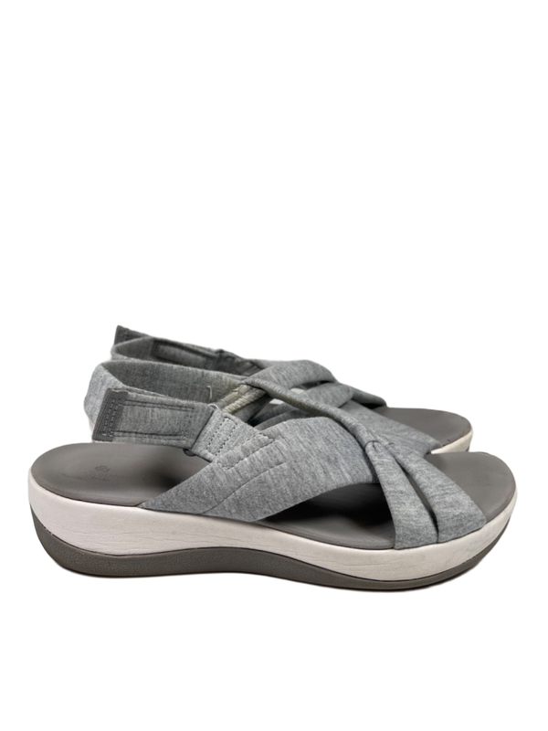 Clarks Women's Gray Cloudsteppers Arla Belle Strappy Slingback Sandals - 8