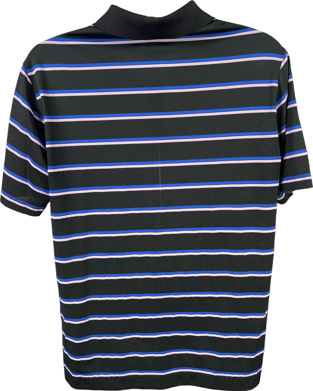 Nike Golf Men’s Black/Blue Striped Dri-Fit Tour Performance Polo - L image 2