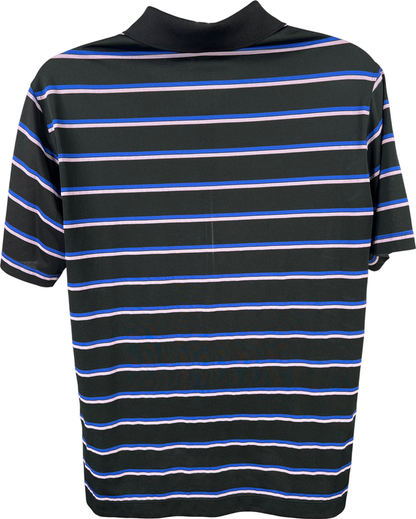 Nike Golf Men’s Black/Blue Striped Dri-Fit Tour Performance Polo - L image 2
