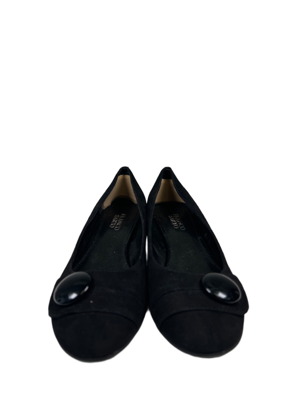 Franco Sarto Women's Black Faux Suede Asia Block Pump Heels - 8.5 image 2