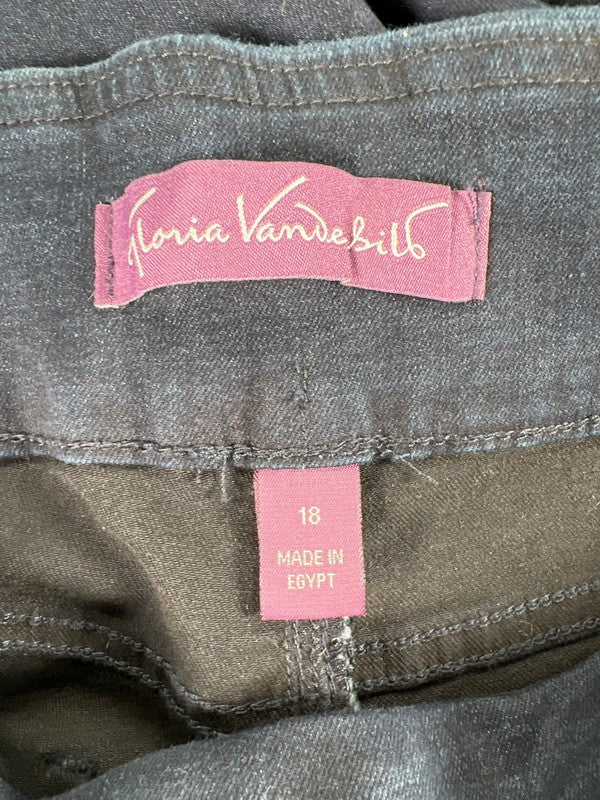 Gloria Vanderbilt Women's Dark Wash Slim Leg Amanda Pull On Jeans - 18 image 3