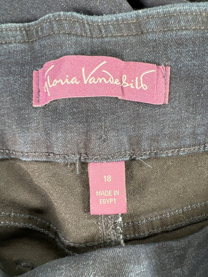 Gloria Vanderbilt Women's Dark Wash Slim Leg Amanda Pull On Jeans - 18 image 3