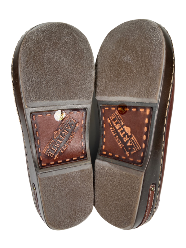 Spring Step L'Artiste Women's Brown Leather Hand Painted Chino Clogs - 40/US 9 image 7