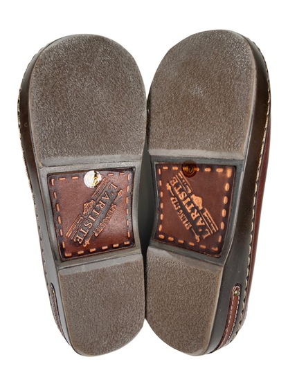 Spring Step L'Artiste Women's Brown Leather Hand Painted Chino Clogs - 40/US 9 image 7