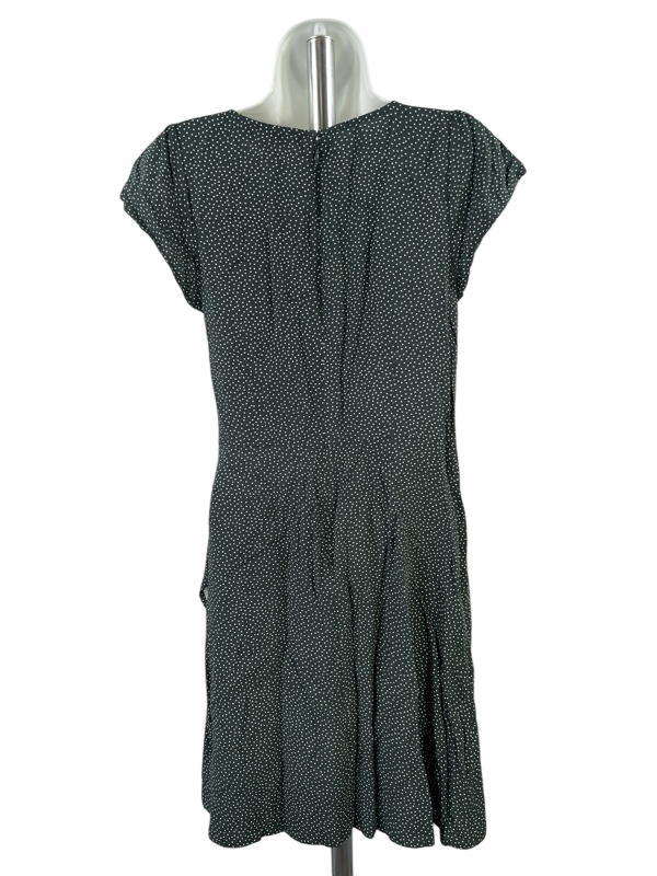 LOFT Women's Green/White Dot Short Sleeve Tie Side Dress - 4 Petite image 2