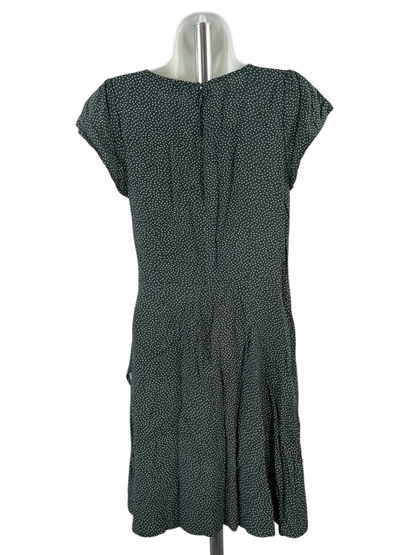 LOFT Women's Green/White Dot Short Sleeve Tie Side Dress - 4 Petite image 2