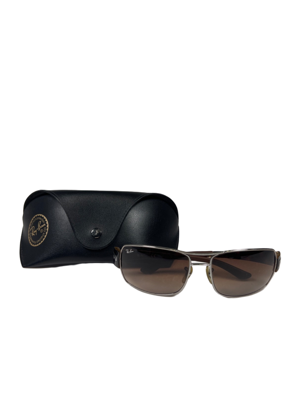 Ray-Ban Men's Brown Cateye 3426 Gunmetal Frame Sunglasses W/Case