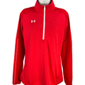 Under Armour Women's Red Coldgear Loose Half Zip Mock Long Sleeve Jacket - L