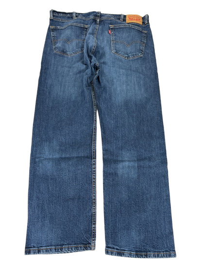 Levi's Men's Medium Wash 505 Regular Fit Denim Jeans - 38x30 image 2
