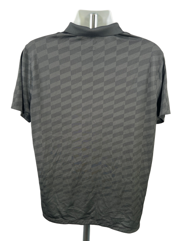 Nike Men's Dark Gray Dri-Fit Standard Short Sleeve Athletic Polo Shirt - L image 2