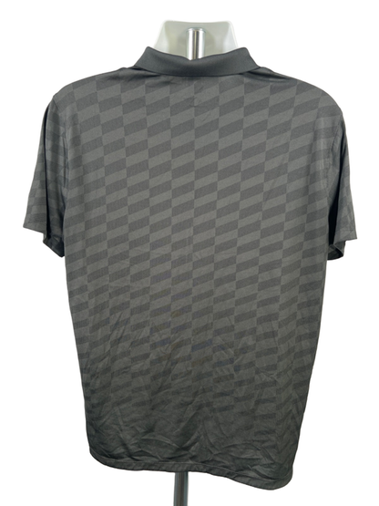 Nike Men's Dark Gray Dri-Fit Standard Short Sleeve Athletic Polo Shirt - L image 2