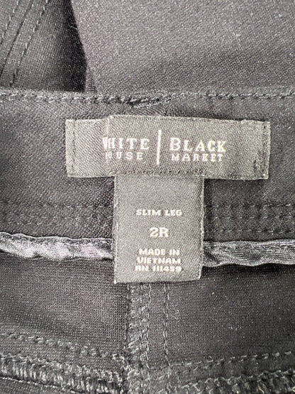 White House Black Market Women's Black Slim Leg Pants - 2 image 3