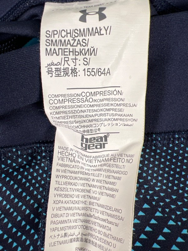 Under Armour Women's Blue HeatGear Printed Capri Athletic Leggings - S image 3