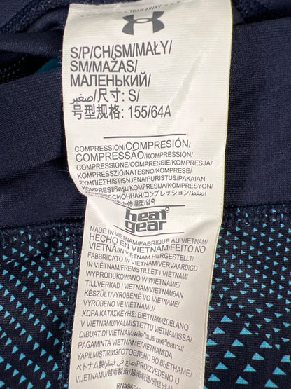 Under Armour Women's Blue HeatGear Printed Capri Athletic Leggings - S image 3