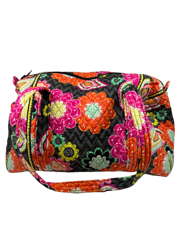 Vera Bradley Orange Ziggy Zinnia Floral Overnight Duffle Two Piece Bag Set image 10