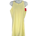 Spanx Women's Yellow Get Moving Zip Front Racerback Lined Mini Dress - L