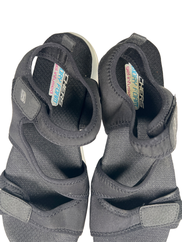 Skechers Women's Black Dual Lite Flex Appeal Memory Foam Sandals - 9 image 3