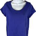 J.Jill Women’s Purple Everyday Cotton Short Sleeve T-Shirt - XS