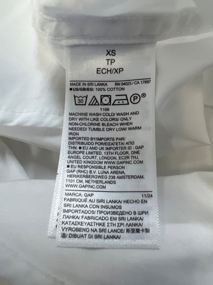 Gap Women's White Cotton Classic Long Sleeve Button Up Shirt - XS image 4