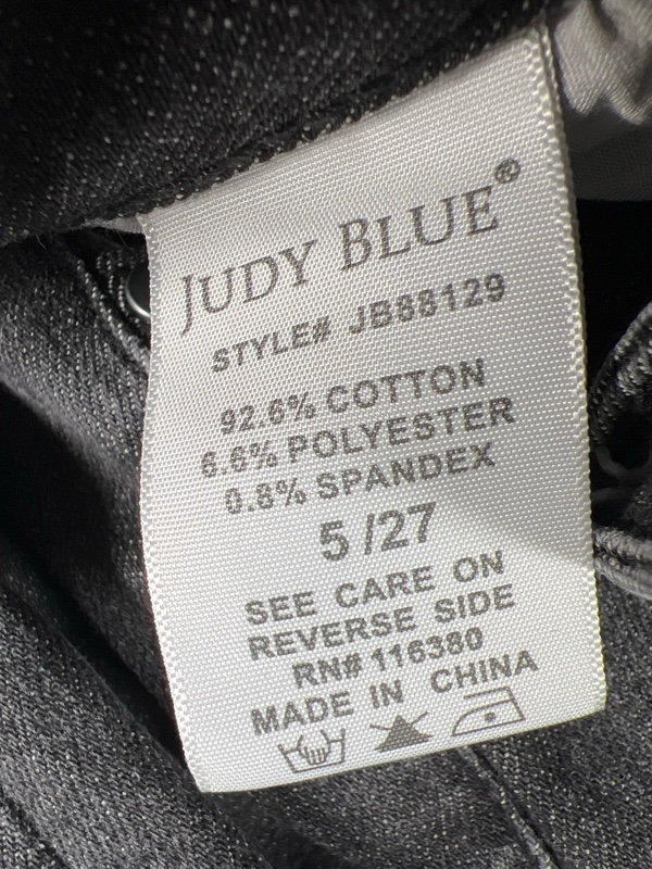 Judy Blue Women's Black Distressed Skinny Fit Jeans - 5/27 image 4