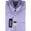 Kirkland Signature Men's Purple Traditional Long Sleeve Button Up Shirt - 15.5